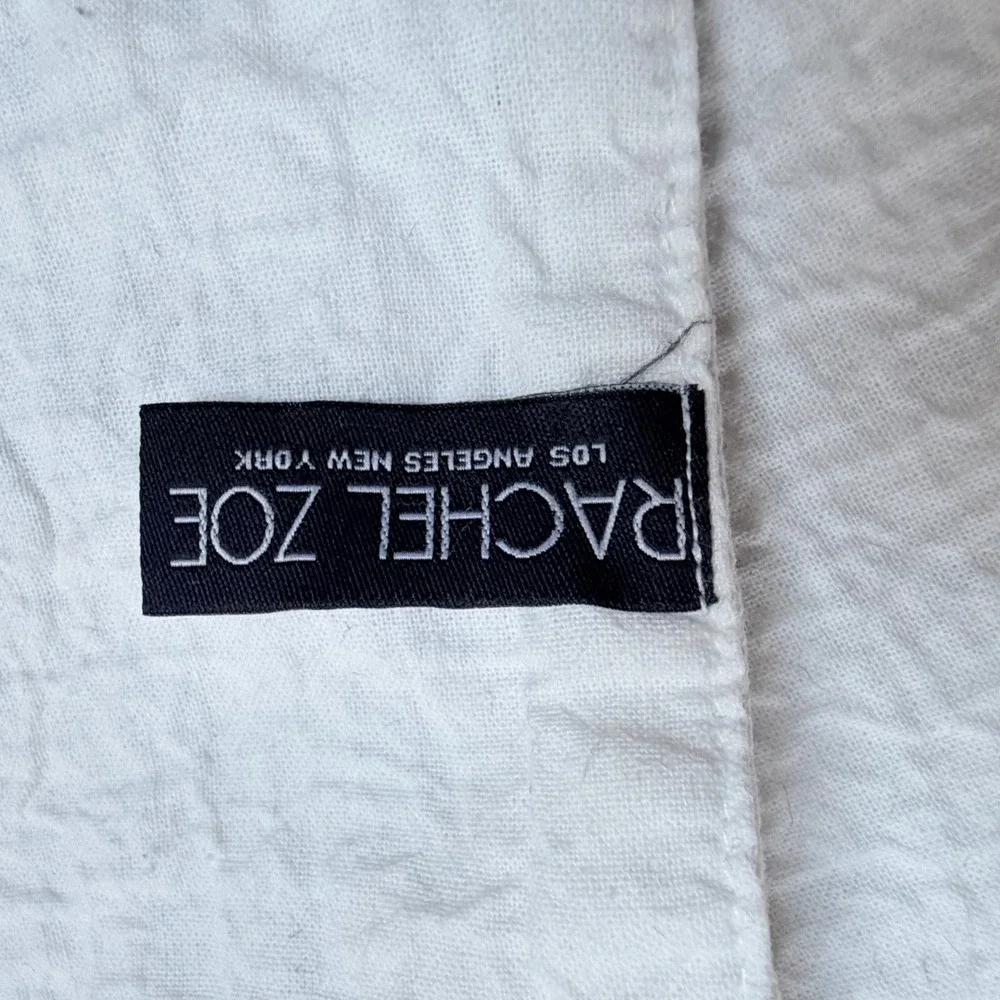 Rachel Zoe White Cotton Floral Table Runner Mustard Orange Grey 82 x 15 Inch